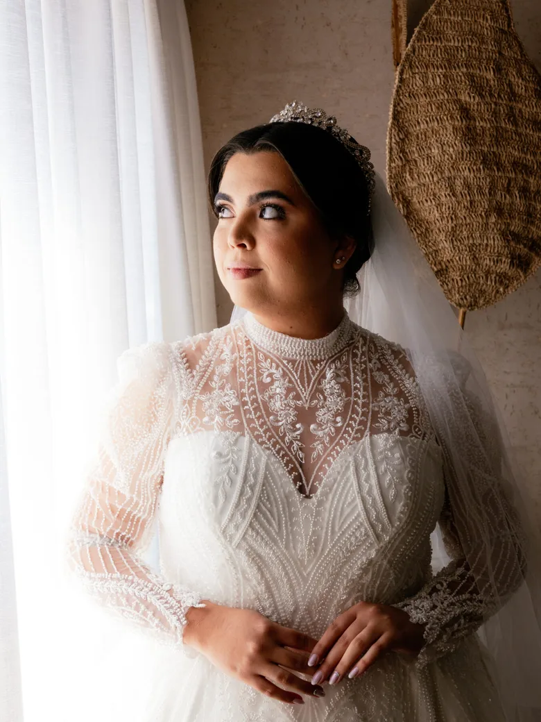 Noiva vestida pelo SINQ Atelier